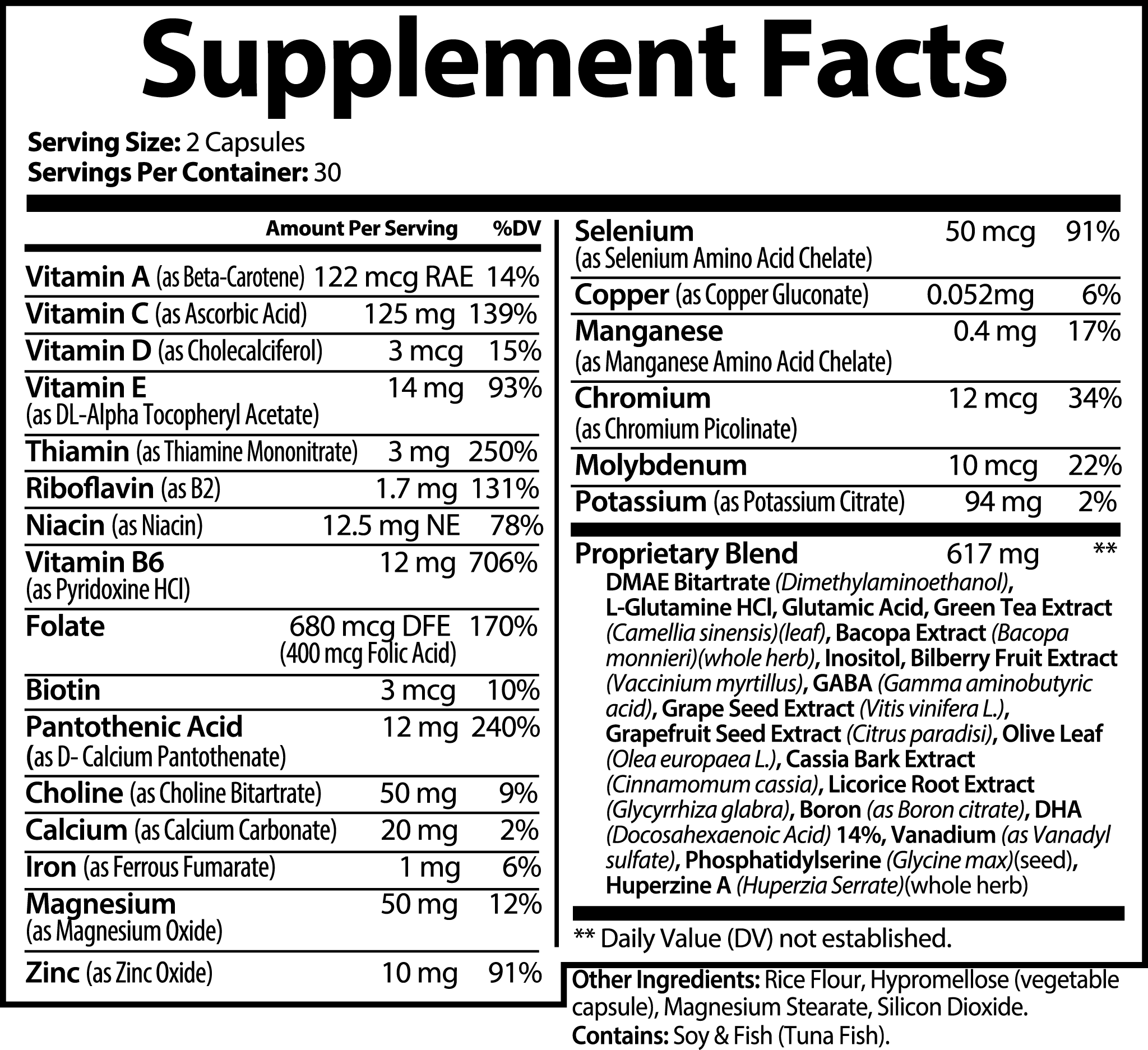 Brain & Focus Formula Powder Capsules