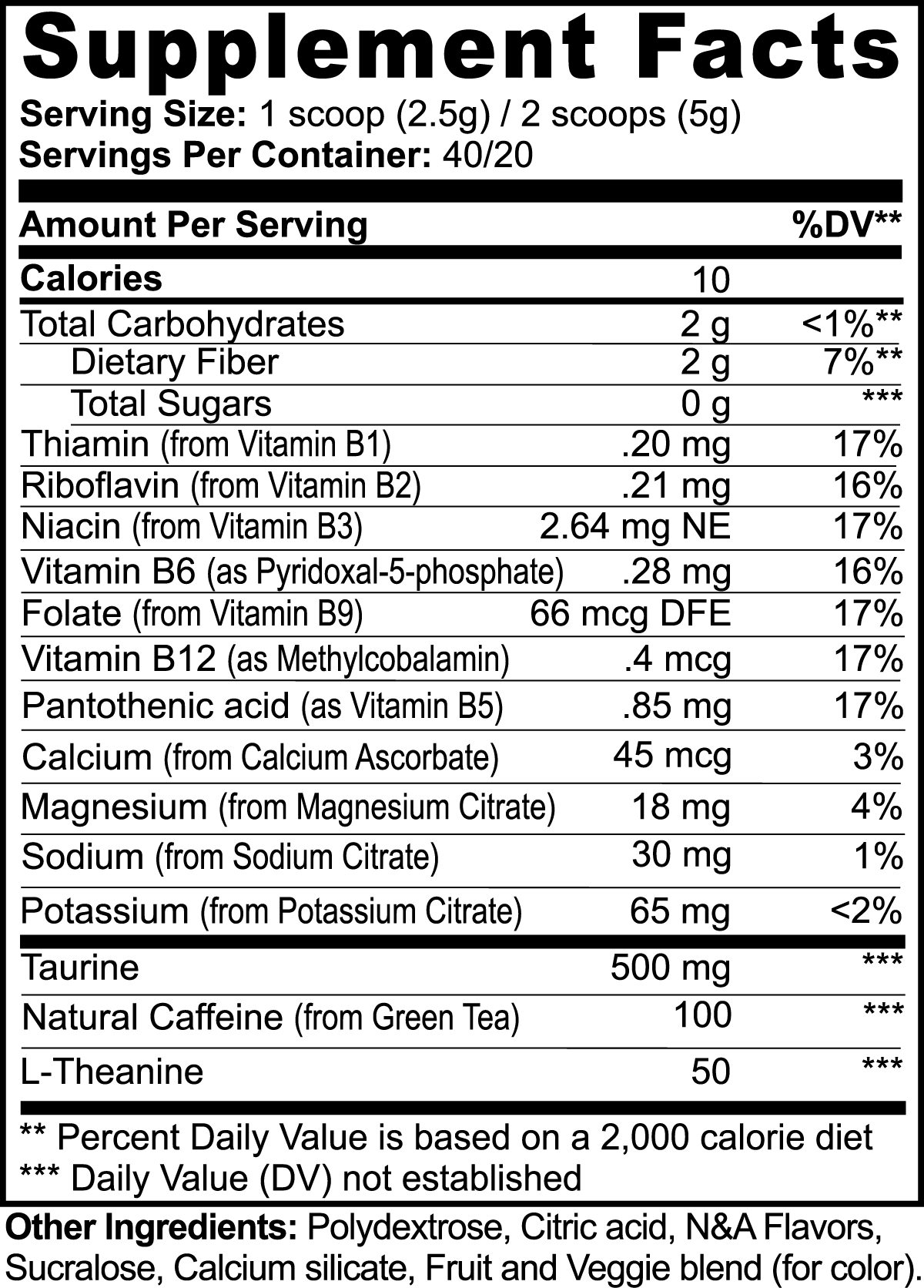 Energy Powder Guava Berry Flavor (0.22lb/99g)